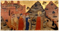 Battista da Vicenza "San Silvestro papa debella il drago della rupe Tarpea"