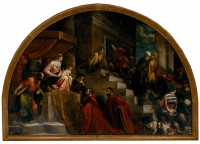 Jacopo Dal Ponte, detto Bassano "I Rettori di Vicenza Silvano Cappello e Giovanni Moro inginocchiati dinnanzi alla Madonna in trono tra i santi Marco e Vincenzo"